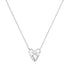 Silver Heart Kiss Pavé Necklace